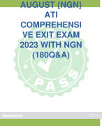 AUGUST  ATI COMPREHENSIVE EXIT EXAM 2023 WITH NGN (180Q&A)