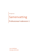 Samenvatting professioneel redeneren 1