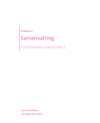 Samenvatting functionele anatomie 1