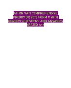 ATI RN VATI COMPREHENSIVE PREDICTOR 2023 FORM C WITH PERFECT QUESTIONS AND ANSWERS (RATED A+)