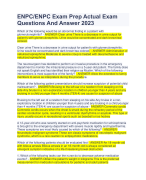 ENPC/ENPCExam Prep ActualExam  QuestionsAnd Answer 2023