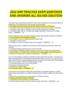 20223NRP PRACTICE EXAM QUESTIONS  AND ANSWERS ALL SOLVED SOLUTION