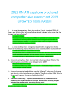 2023 RN ATI capstone proctored comprehensive assessment 2019 UPDATED 100% PASS!!!
