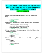 2023 ATI TEAS 7 TEST BANK 350 QUESTIONS AND VERIFIED ANSWERS. VERIFIED EXPERTS RESPONCES | GUARANTEE