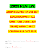 ATI RN COMPREHENSIVE EXIT EXAM DOCUMENT ALL QUESTIONS OVER (1800 TERMS) WITH CORRECT SOLUTIONS UPDATE 2023.