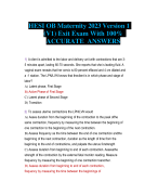 HESI OB Maternity 2023 Version 1 (V1) Exit Exam With 100%  ACCURATE  ANSWERS