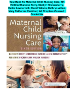 Test Bank for Maternal Child Nursing Care, 6th Edition,Shannon Perry, Marilyn Hockenberry, Deitra Lowdermilk, David Wilson, Kathryn Alden, Mary Catherine Cashion | All Chapters Covered | Graded A+