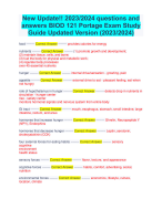 New Update!! 2023/2024 questions and answers BIOD 121 Portage Exam Study Guide 