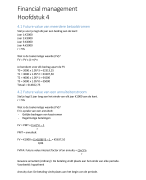 Financial Management Hoofdstuk 4