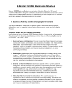 Edexcel IGCSE Business Studies