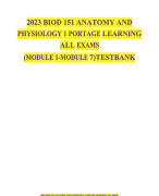 2023 BIOD 151 ANATOMY AND PHYSIOLOGY 1 PORTAGE LEARNING ALL EXAMS