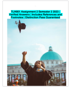 TLI4801 Assignment 2 Semester 2 2023 | Verified Answers | Includes References and Footnotes | Distin