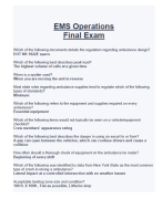 EMS Operations FINAL EXAM (Exam Elaborations questions and Answers 2023)