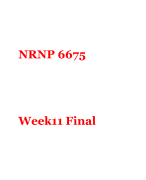 NRNP 6675  Week11 Final Exam with 100% Corrrect Answers.