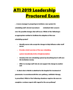 ATI 2019 Leadership Proctored Exam 