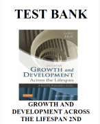 Growth and Development Across the Lifespan A Health Promotion Focus, 2nd Edition Test Bank by Gloria
