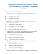 Applied Pathophysiology A Conceptual Approach to the Mechanisms of Disease 4th Edition Braun Test Bank with answer key at the end of each topic. 100% verified