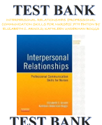 INTERPERSONAL RELATIONSHIPS (PROFESSIONAL COMMUNICATION SKILLS FOR NURSES) TEST BANK 7TH EDITION BY ELIZABETH C. ARNOLD; KATHLEEN UNDERMAN BOGGS
