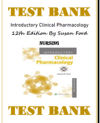 Introductory Clinical Pharmacology 12th Edition Susan Ford Nursing Test Bank