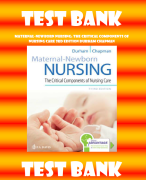 Maternal-Newborn Nursing The Critical Components of Nursing Care 3rd Edition Durham Chapman Test Bank