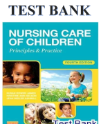 NURSING CARE OF CHILDREN PRINCIPLES AND PRACTICE BY JAMES 4TH EDITION TEST BANK
