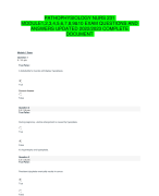 PATHOPHYSIOLOGY NURS 231  MODULE1,2,3,4,5,6,7,8,9&10 EXAM QUESTIONS AND  ANSWERSUPDATED2022/2023 COMPLETE  DOCUMENT 