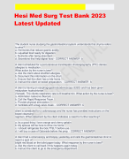 Hesi Med Surg Test Bank 2023 Latest Updated