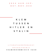Literatuuropdracht geschiedenis augustus-december 2024