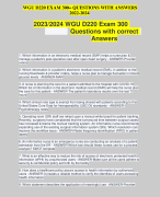 2023/2024 WGU D220 Exam 300 Questions with correct  Answers 