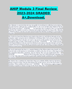 AHIP Module 3 Final Review 2023- 2024 GRADED A+,Download