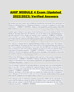 AHIP MODULE 4 Exam (Updated 2022/2023) Verified Answers 