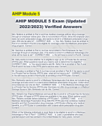 AHIP MODULE 5 Exam (Updated 2022/2023) Verified Answers 