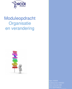 NCOI Moduleopdracht Organisatie en Verandering Cijfer 8