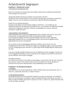 Samenvatting literatuur arbeidsrecht begrepen