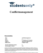 Conflictmanagement Samenvatting 