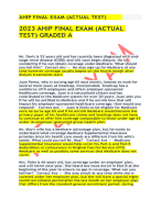 AHIPFINALEXAM(ACTUALTEST) 2023 AHIP FINAL EXAM (ACTUAL TEST)GRADED A