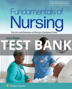 Test Bank for Fundamentals of Nursing 10th Edition by Taylor Chapter 1-47 | Complete Guide Newest Ve