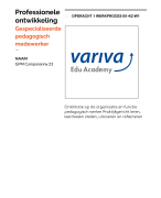 OPDRACHT 5 - Ontwikkeling, speelmaterialen en spelbegeleiding van VVE-activiteiten (variva)