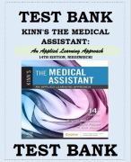 KINN'S THE MEDICAL ASSISTANT- AN APPLIED LEARNING APPROACH, 14TH EDITION BY BRIGITTE NIEDZWIECKI, TEST BANK ISBN- 9780323581264