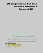 ATI Comprehensive Exit Exam with NGN  Questions & Answers 202