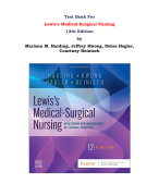 Test Bank For Lewis's Medical-Surgical Nursing, 12th Edition by Mariann M. Harding, Jeffrey Kwong, Debra Hagler Chapter 1-69 