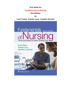 Test Bank Fundamentals of Nursing 9th Edition by Taylor, Lynn, Bartlett  2023
