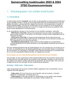 Samenvatting Boekhouden Examencommissie 2025/2026 - 3TSO/3KSO (Slagen gegarandeerd!)