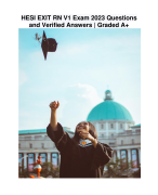 HESI EXIT RN V1 Exam 2023 Questions and Verified Answers | Graded A+