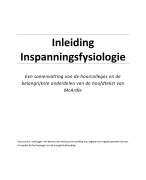Samenvatting Inleiding Inspanningsfysiologie (hoorcolleges + boek) deeltentamen 2