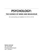 samenvatting psychologie HRM: psychologie de hoofdzaak 1-4,6,7 en Sociale psychologie h6 en leerboek HRM h7