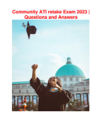 Community ATI retake Exam 2023 | Questions and Answers