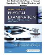 Test Bank for Seidel’s Guide to Physical Examination 9th Edition | Questions and Answers