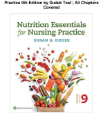 Test Bank for Nutrition Essentials for Nursing Practice 9th Edition by Dudek Test | All Chapters Covered