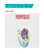  WGU Pathophysiology D236 Exam 100% Correct Answers 2022-2023 Western Governors University